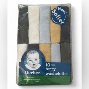 Gerber Terry Washcloths Set - Assorted Colors for Baby